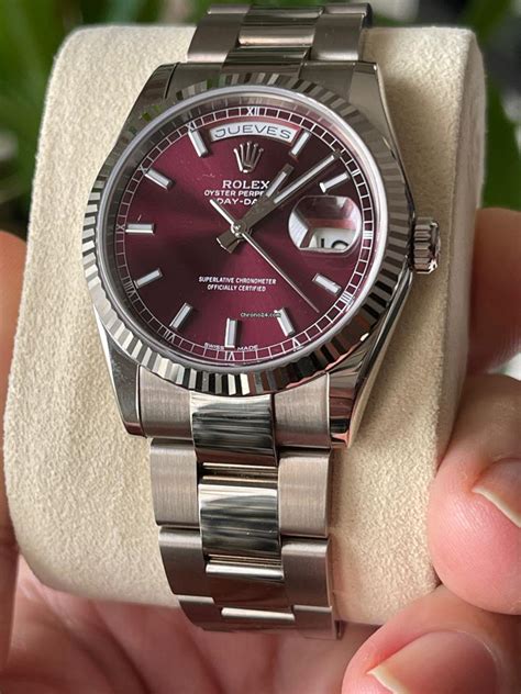 cheery red rolex|rolex day date red dial.